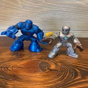 Marvel Super Hero Squad Lot Of 2 Original Iron‎ Man Mark 1 & Blue Iron Monger